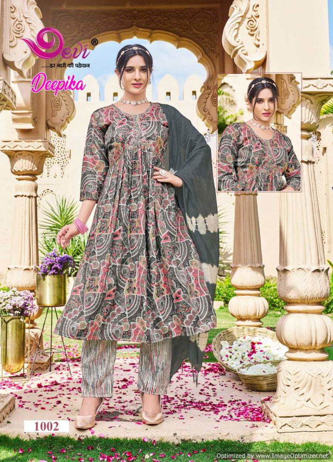 Deepika Vol 1 By Devi Alia Cut Rayon Cotton Kurti With Bottom Dupatta Wholesale Market
